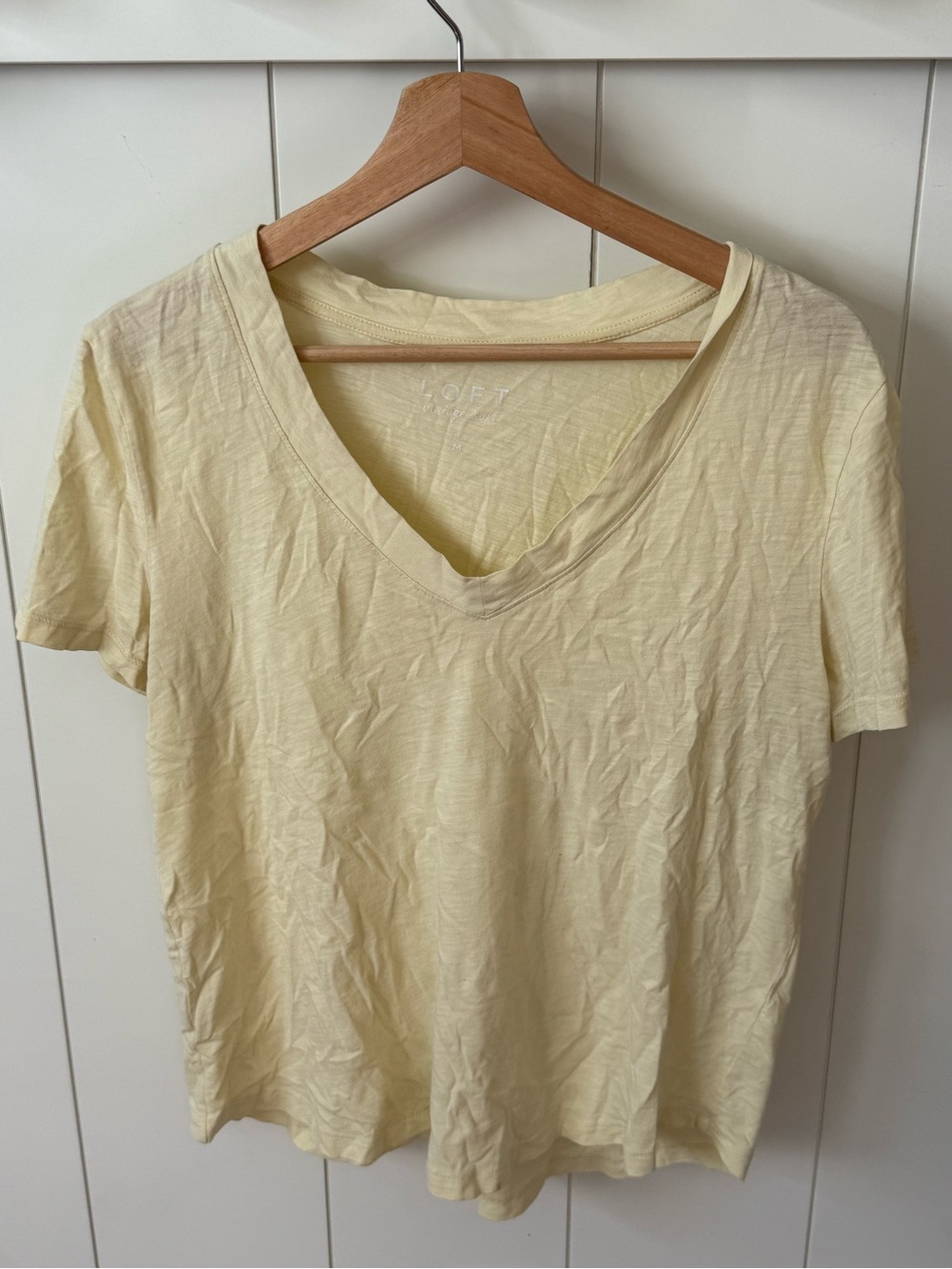 Loft Soft V-Neck Tee in Pale Yellow - Women